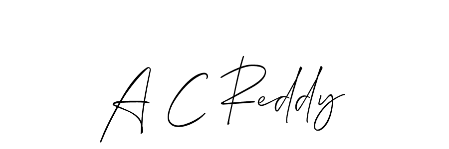A C Reddy stylish signature style. Best Handwritten Sign (Allison_Script) for my name. Handwritten Signature Collection Ideas for my name A C Reddy. A C Reddy signature style 2 images and pictures png