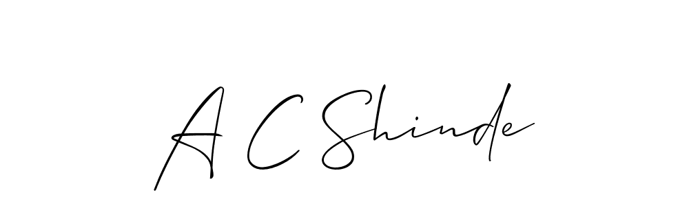Make a beautiful signature design for name A C Shinde. Use this online signature maker to create a handwritten signature for free. A C Shinde signature style 2 images and pictures png