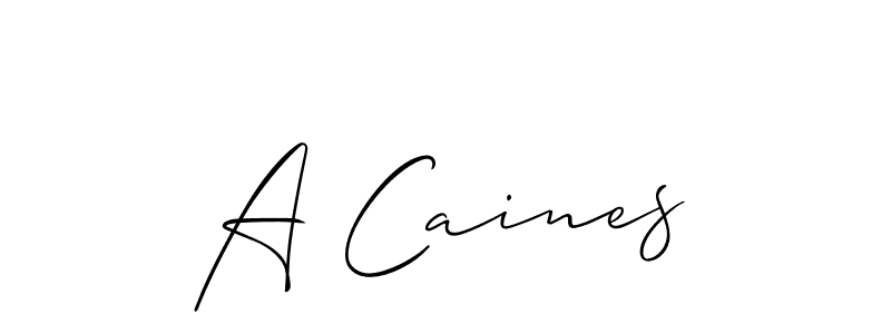 Make a beautiful signature design for name A Caines. Use this online signature maker to create a handwritten signature for free. A Caines signature style 2 images and pictures png
