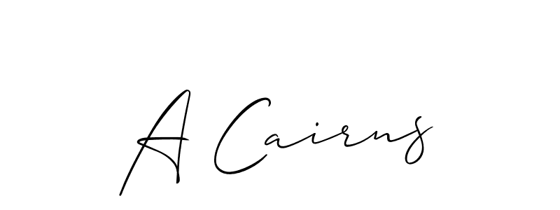 Design your own signature with our free online signature maker. With this signature software, you can create a handwritten (Allison_Script) signature for name A Cairns. A Cairns signature style 2 images and pictures png