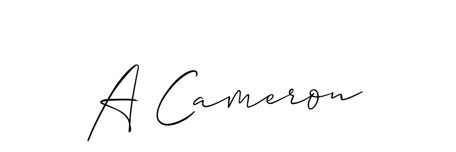 Design your own signature with our free online signature maker. With this signature software, you can create a handwritten (Allison_Script) signature for name A Cameron. A Cameron signature style 2 images and pictures png
