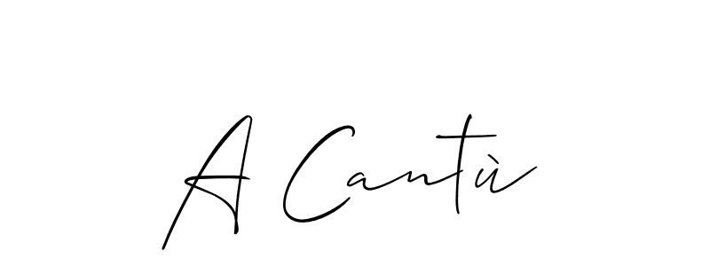 if you are searching for the best signature style for your name A Cantù. so please give up your signature search. here we have designed multiple signature styles  using Allison_Script. A Cantù signature style 2 images and pictures png