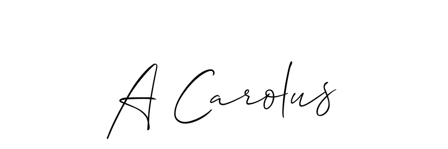 A Carolus stylish signature style. Best Handwritten Sign (Allison_Script) for my name. Handwritten Signature Collection Ideas for my name A Carolus. A Carolus signature style 2 images and pictures png