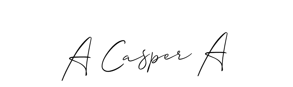 Make a beautiful signature design for name A Casper A. With this signature (Allison_Script) style, you can create a handwritten signature for free. A Casper A signature style 2 images and pictures png