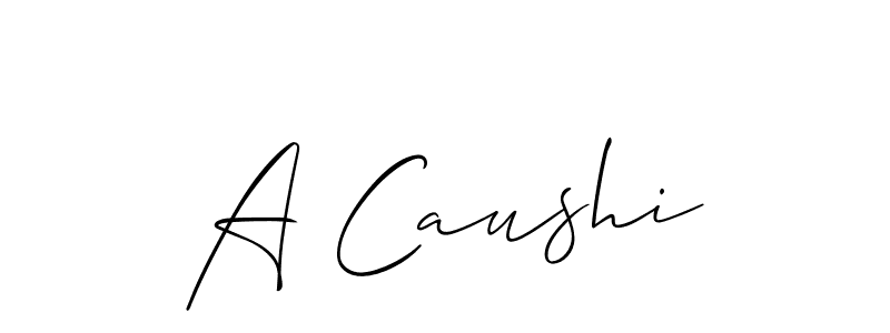 How to make A Caushi name signature. Use Allison_Script style for creating short signs online. This is the latest handwritten sign. A Caushi signature style 2 images and pictures png