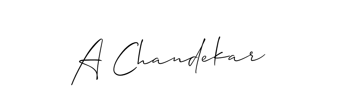 Also we have A Chandekar name is the best signature style. Create professional handwritten signature collection using Allison_Script autograph style. A Chandekar signature style 2 images and pictures png