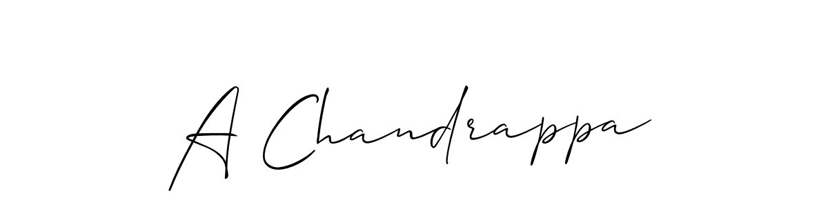 How to make A Chandrappa signature? Allison_Script is a professional autograph style. Create handwritten signature for A Chandrappa name. A Chandrappa signature style 2 images and pictures png