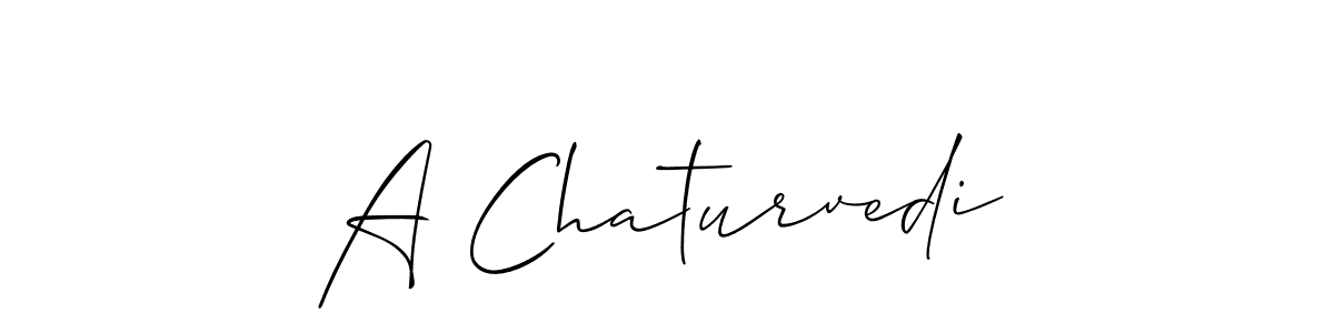 Create a beautiful signature design for name A Chaturvedi. With this signature (Allison_Script) fonts, you can make a handwritten signature for free. A Chaturvedi signature style 2 images and pictures png