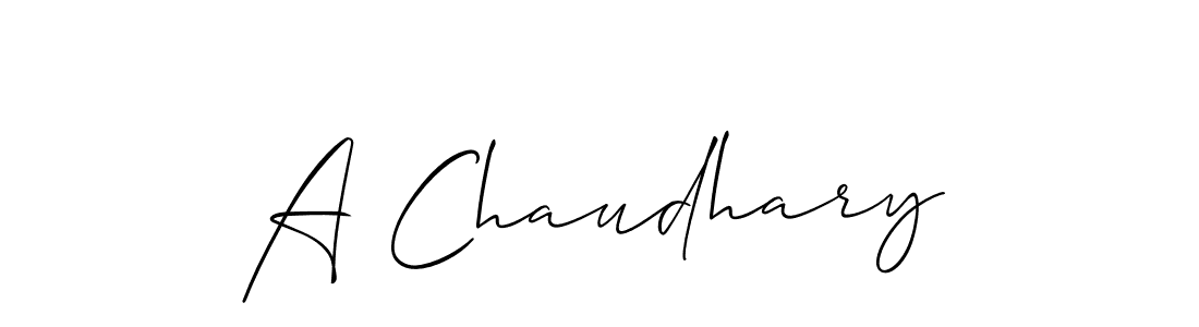 The best way (Allison_Script) to make a short signature is to pick only two or three words in your name. The name A Chaudhary include a total of six letters. For converting this name. A Chaudhary signature style 2 images and pictures png