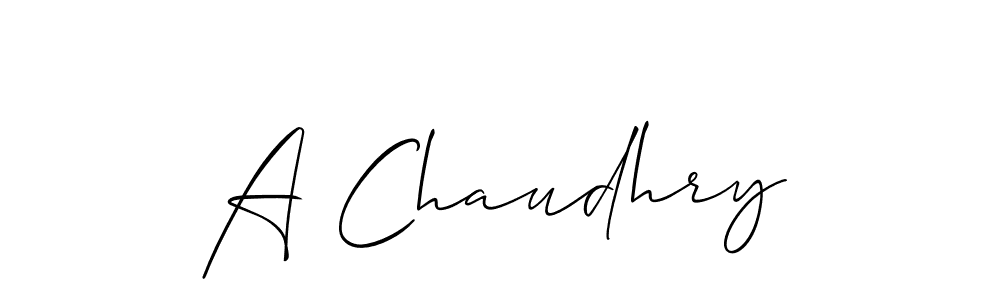 Best and Professional Signature Style for A Chaudhry. Allison_Script Best Signature Style Collection. A Chaudhry signature style 2 images and pictures png