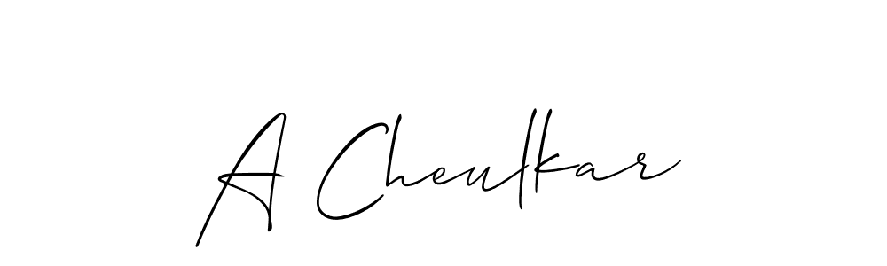 How to make A Cheulkar name signature. Use Allison_Script style for creating short signs online. This is the latest handwritten sign. A Cheulkar signature style 2 images and pictures png