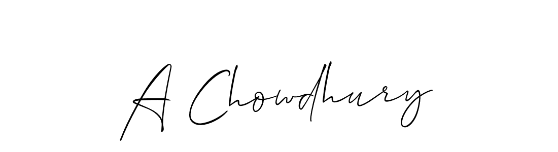 How to make A Chowdhury name signature. Use Allison_Script style for creating short signs online. This is the latest handwritten sign. A Chowdhury signature style 2 images and pictures png