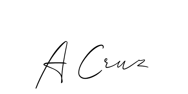 Allison_Script is a professional signature style that is perfect for those who want to add a touch of class to their signature. It is also a great choice for those who want to make their signature more unique. Get A Cruz name to fancy signature for free. A Cruz signature style 2 images and pictures png