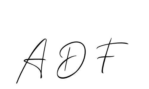 Design your own signature with our free online signature maker. With this signature software, you can create a handwritten (Allison_Script) signature for name A D F. A D F signature style 2 images and pictures png