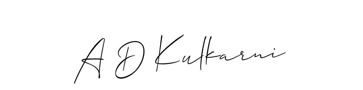 Make a short A D Kulkarni signature style. Manage your documents anywhere anytime using Allison_Script. Create and add eSignatures, submit forms, share and send files easily. A D Kulkarni signature style 2 images and pictures png