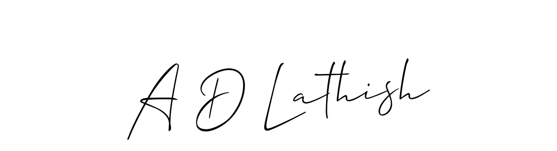 How to make A D Lathish signature? Allison_Script is a professional autograph style. Create handwritten signature for A D Lathish name. A D Lathish signature style 2 images and pictures png