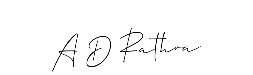 Allison_Script is a professional signature style that is perfect for those who want to add a touch of class to their signature. It is also a great choice for those who want to make their signature more unique. Get A D Rathva name to fancy signature for free. A D Rathva signature style 2 images and pictures png
