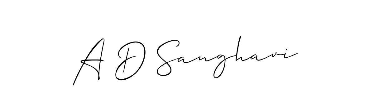 A D Sanghavi stylish signature style. Best Handwritten Sign (Allison_Script) for my name. Handwritten Signature Collection Ideas for my name A D Sanghavi. A D Sanghavi signature style 2 images and pictures png