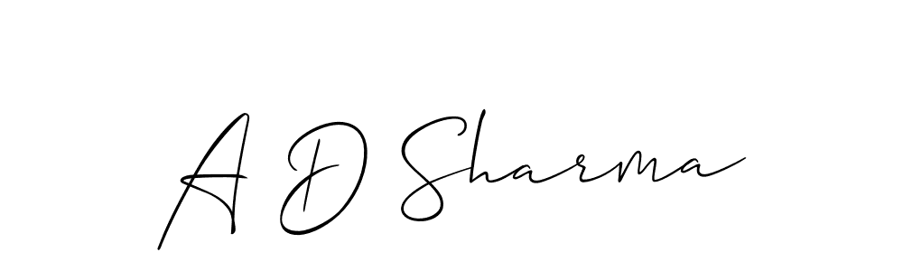 Use a signature maker to create a handwritten signature online. With this signature software, you can design (Allison_Script) your own signature for name A D Sharma. A D Sharma signature style 2 images and pictures png