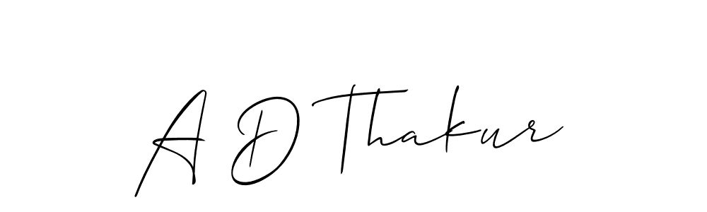 How to make A D Thakur name signature. Use Allison_Script style for creating short signs online. This is the latest handwritten sign. A D Thakur signature style 2 images and pictures png