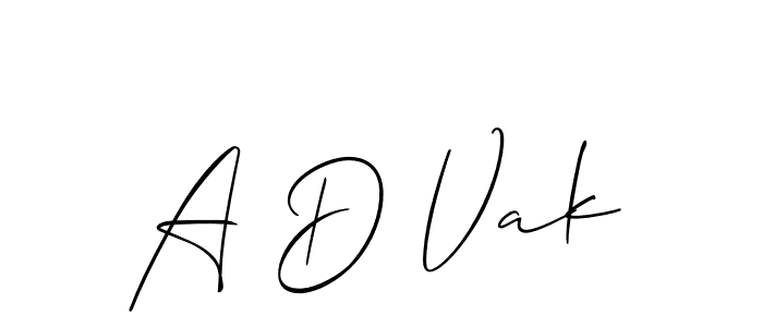 Similarly Allison_Script is the best handwritten signature design. Signature creator online .You can use it as an online autograph creator for name A D Vak. A D Vak signature style 2 images and pictures png