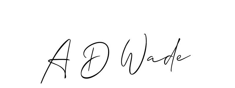 Make a beautiful signature design for name A D Wade. With this signature (Allison_Script) style, you can create a handwritten signature for free. A D Wade signature style 2 images and pictures png