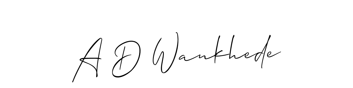 if you are searching for the best signature style for your name A D Wankhede. so please give up your signature search. here we have designed multiple signature styles  using Allison_Script. A D Wankhede signature style 2 images and pictures png