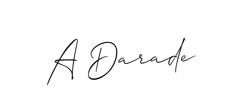 Make a short A Darade signature style. Manage your documents anywhere anytime using Allison_Script. Create and add eSignatures, submit forms, share and send files easily. A Darade signature style 2 images and pictures png
