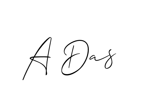 You should practise on your own different ways (Allison_Script) to write your name (A Das) in signature. don't let someone else do it for you. A Das signature style 2 images and pictures png