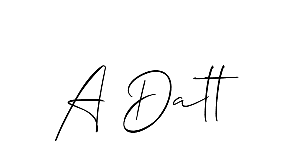 How to Draw A Datt signature style? Allison_Script is a latest design signature styles for name A Datt. A Datt signature style 2 images and pictures png