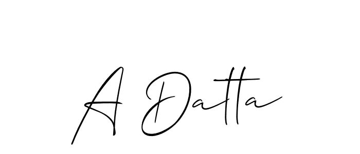 A Datta stylish signature style. Best Handwritten Sign (Allison_Script) for my name. Handwritten Signature Collection Ideas for my name A Datta. A Datta signature style 2 images and pictures png