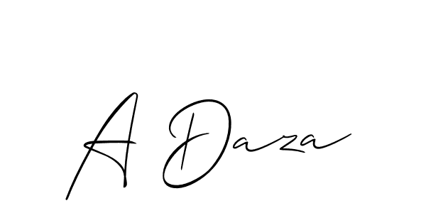 This is the best signature style for the A Daza name. Also you like these signature font (Allison_Script). Mix name signature. A Daza signature style 2 images and pictures png