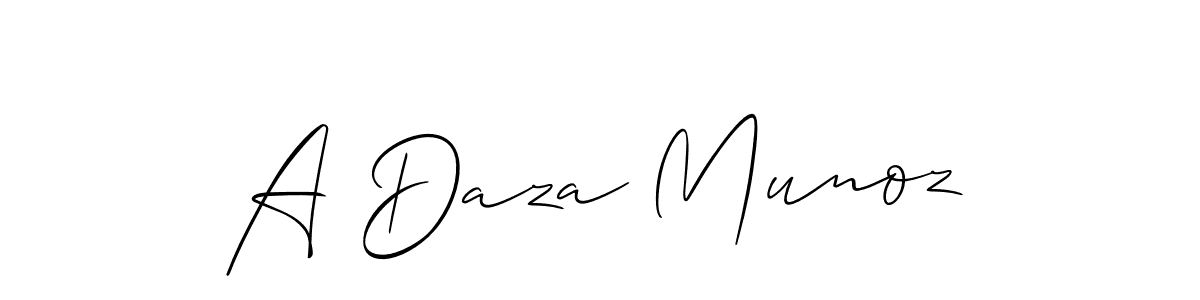 You should practise on your own different ways (Allison_Script) to write your name (A Daza Munoz) in signature. don't let someone else do it for you. A Daza Munoz signature style 2 images and pictures png