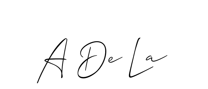 Best and Professional Signature Style for A De La. Allison_Script Best Signature Style Collection. A De La signature style 2 images and pictures png