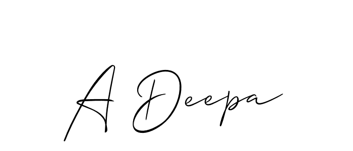 Here are the top 10 professional signature styles for the name A Deepa. These are the best autograph styles you can use for your name. A Deepa signature style 2 images and pictures png