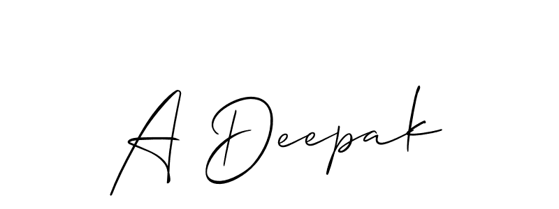 if you are searching for the best signature style for your name A Deepak. so please give up your signature search. here we have designed multiple signature styles  using Allison_Script. A Deepak signature style 2 images and pictures png