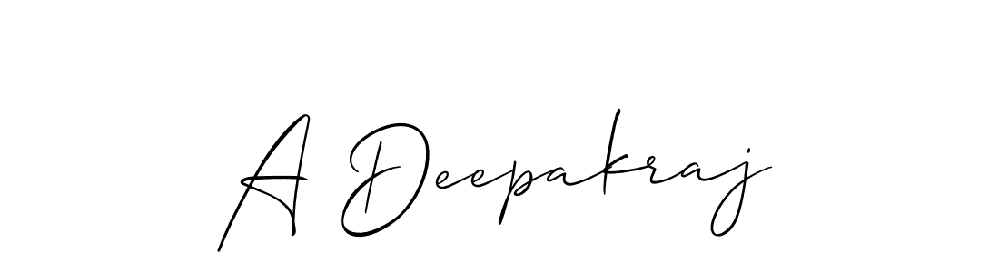 Make a beautiful signature design for name A Deepakraj. With this signature (Allison_Script) style, you can create a handwritten signature for free. A Deepakraj signature style 2 images and pictures png