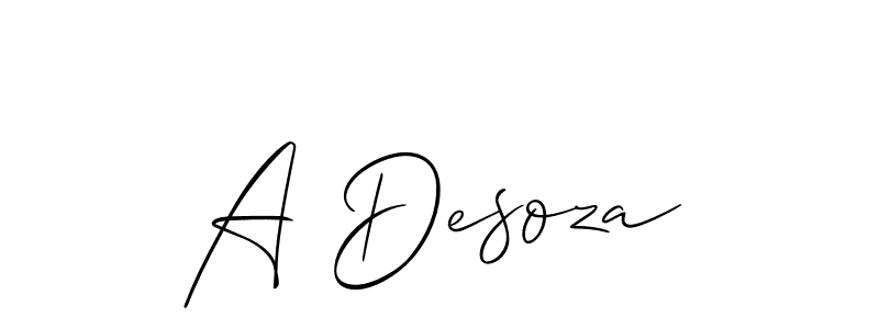 Best and Professional Signature Style for A Desoza. Allison_Script Best Signature Style Collection. A Desoza signature style 2 images and pictures png