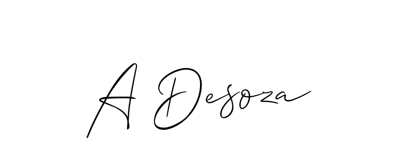 Best and Professional Signature Style for A Desoza. Allison_Script Best Signature Style Collection. A Desoza signature style 2 images and pictures png