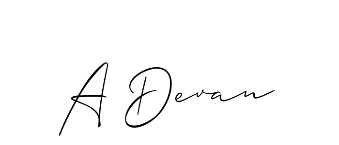 Check out images of Autograph of A Devan name. Actor A Devan Signature Style. Allison_Script is a professional sign style online. A Devan signature style 2 images and pictures png