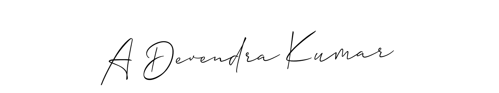How to make A Devendra Kumar signature? Allison_Script is a professional autograph style. Create handwritten signature for A Devendra Kumar name. A Devendra Kumar signature style 2 images and pictures png
