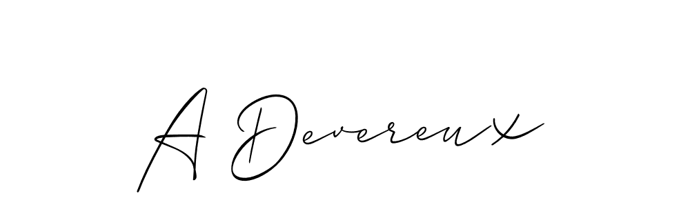 How to Draw A Devereux signature style? Allison_Script is a latest design signature styles for name A Devereux. A Devereux signature style 2 images and pictures png