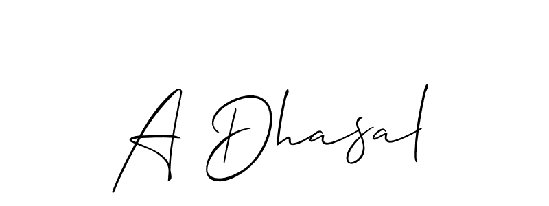 Best and Professional Signature Style for A Dhasal. Allison_Script Best Signature Style Collection. A Dhasal signature style 2 images and pictures png