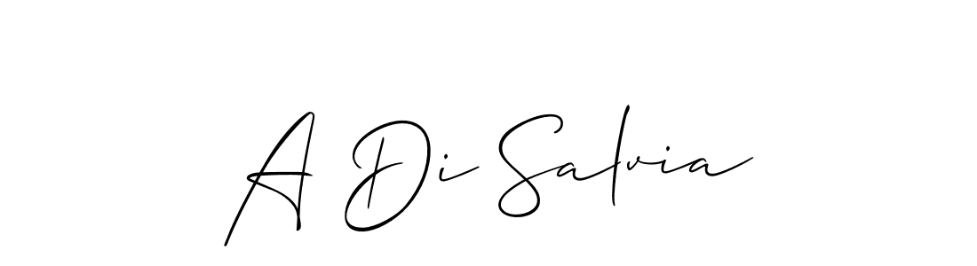 How to make A Di Salvia name signature. Use Allison_Script style for creating short signs online. This is the latest handwritten sign. A Di Salvia signature style 2 images and pictures png