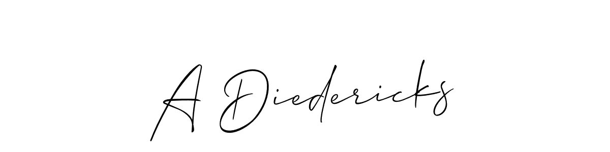 How to Draw A Diedericks signature style? Allison_Script is a latest design signature styles for name A Diedericks. A Diedericks signature style 2 images and pictures png