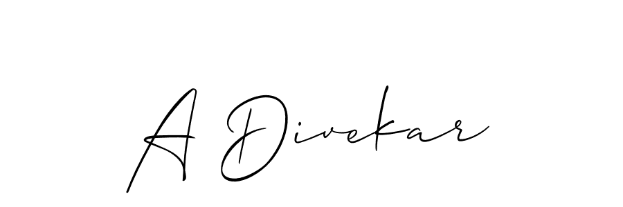 Also we have A Divekar name is the best signature style. Create professional handwritten signature collection using Allison_Script autograph style. A Divekar signature style 2 images and pictures png