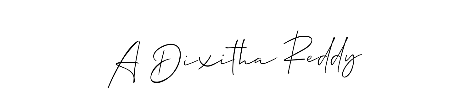 Use a signature maker to create a handwritten signature online. With this signature software, you can design (Allison_Script) your own signature for name A Dixitha Reddy. A Dixitha Reddy signature style 2 images and pictures png