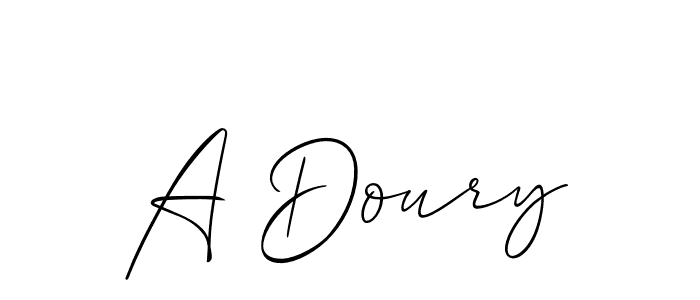 Also we have A Doury name is the best signature style. Create professional handwritten signature collection using Allison_Script autograph style. A Doury signature style 2 images and pictures png