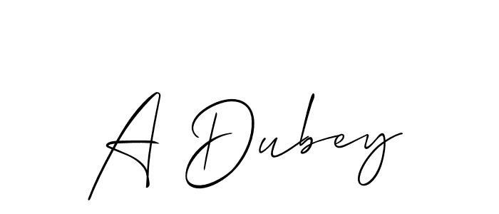 A Dubey stylish signature style. Best Handwritten Sign (Allison_Script) for my name. Handwritten Signature Collection Ideas for my name A Dubey. A Dubey signature style 2 images and pictures png