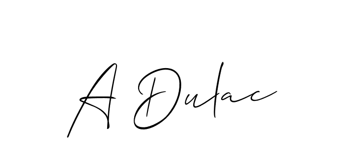How to Draw A Dulac signature style? Allison_Script is a latest design signature styles for name A Dulac. A Dulac signature style 2 images and pictures png